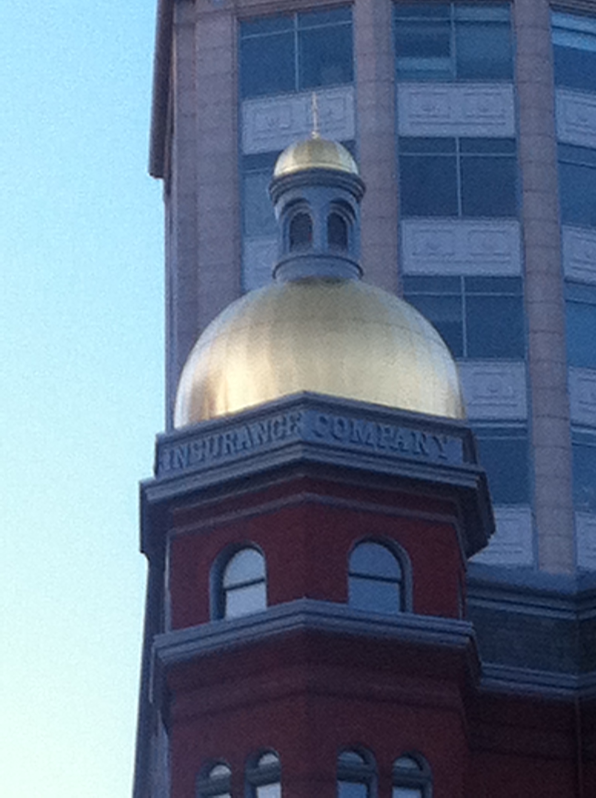 The Gilded Dome of a Historical Insurance Company in Washington, D.C.